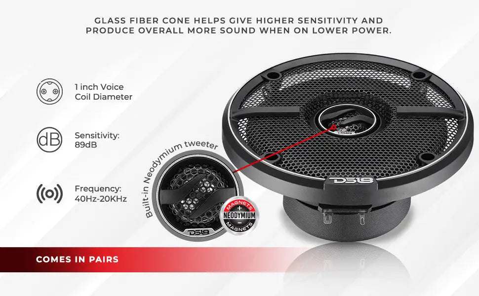 2-way coaxial speakers with kevlar cone