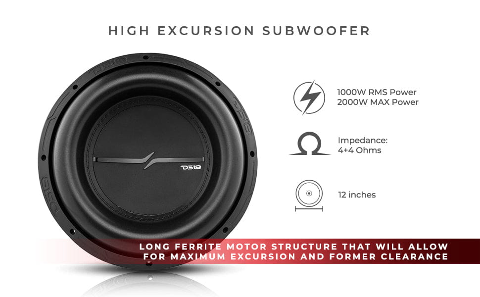 Zxi 12’’ High Excursion Subwoofer Quad Stacked Magnets