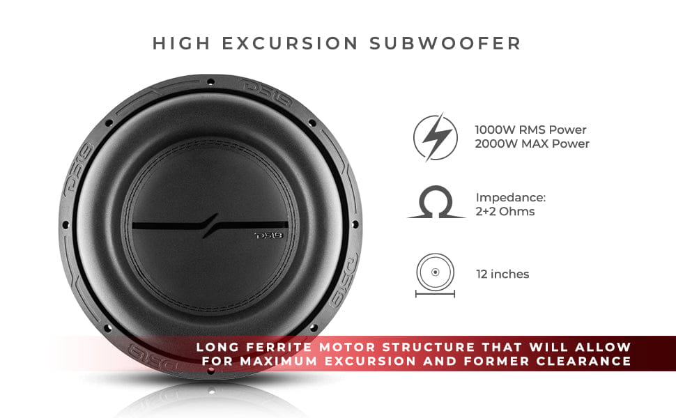 Zxi 12’’ High Excursion Subwoofer Quad Stacked Magnets