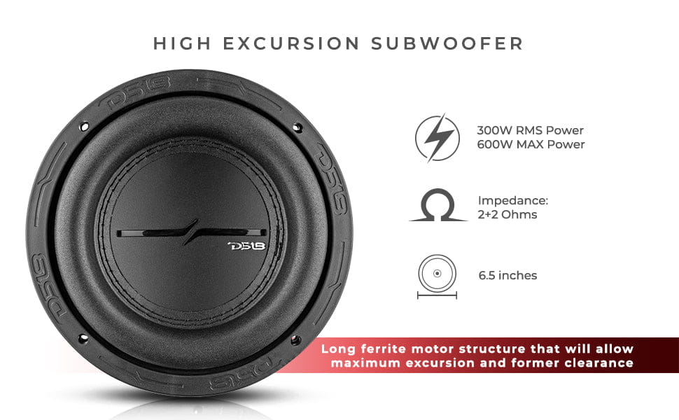 Zxi 6.5’’ High Excursion Subwoofer Quad Stacked Magnets