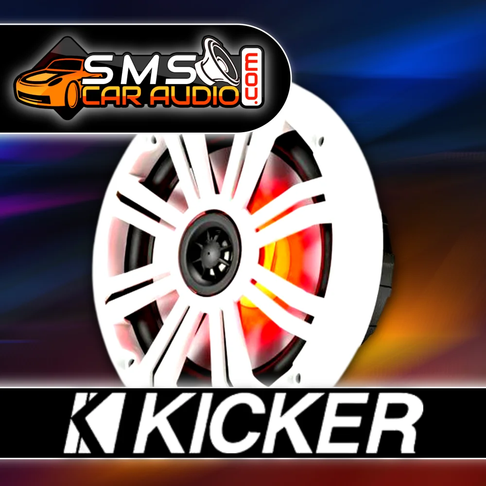Kicker Km 8 Inch Full - range Marine Speakers With Led