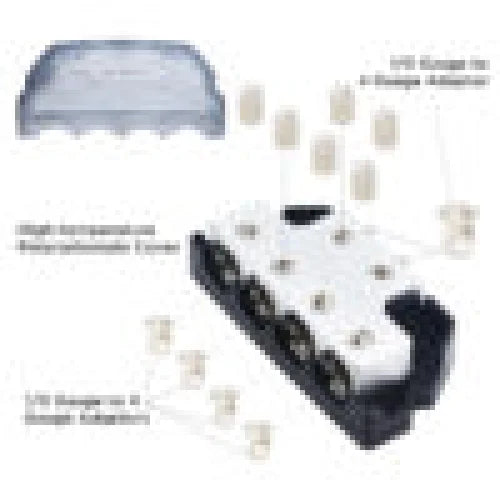 Bdb24 6-way Power Distribution Block 2 x 0/2/4 Gauge in / 4
