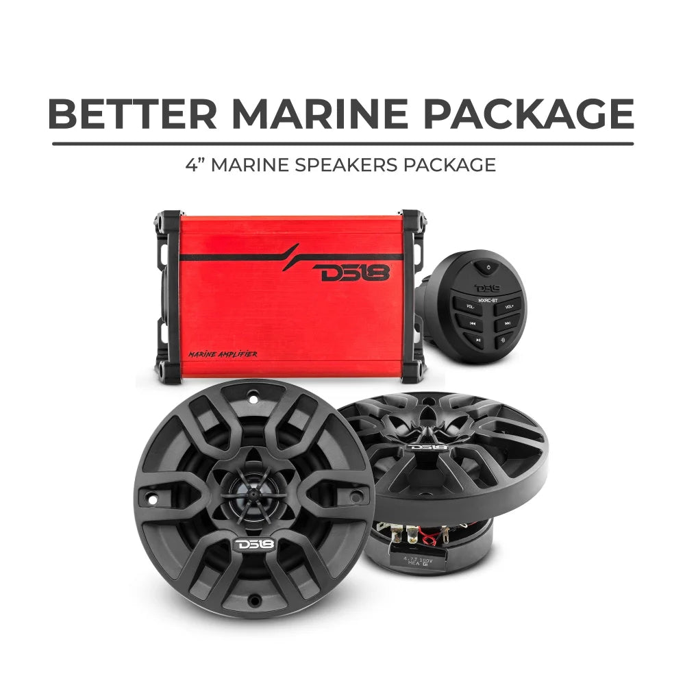 Better Marine Audio Package - 2 x 4’’ Speakers