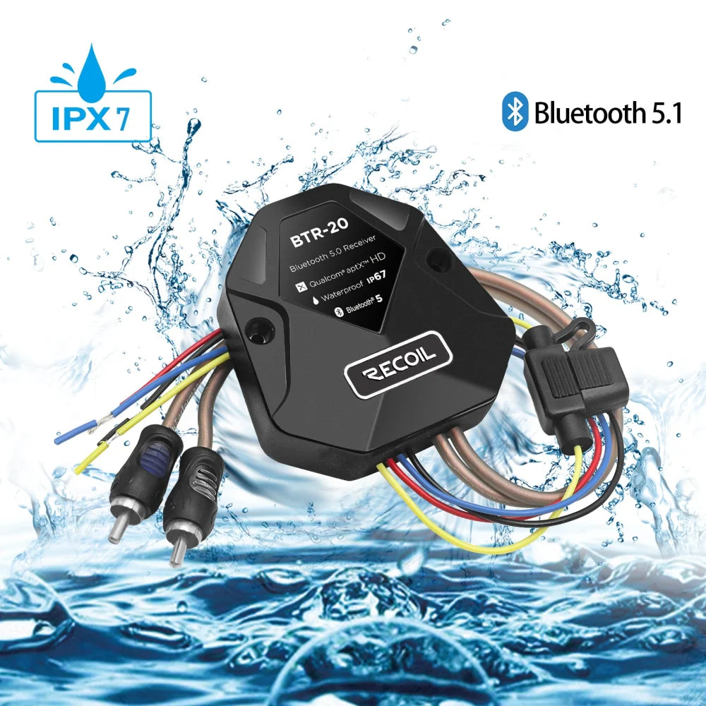 Btr-20 Waterproof Bluetooth Receiver - Sms Car Audio