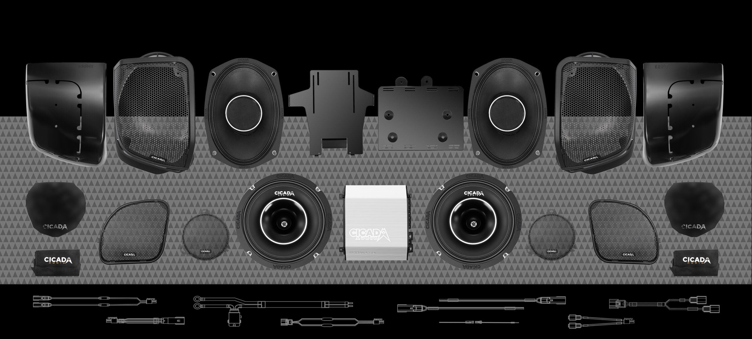 Cicada Audio 14FLXPCH-4X4 Level 3 PRO 2014-2023 Harley-Davidson Bagger full-stage system