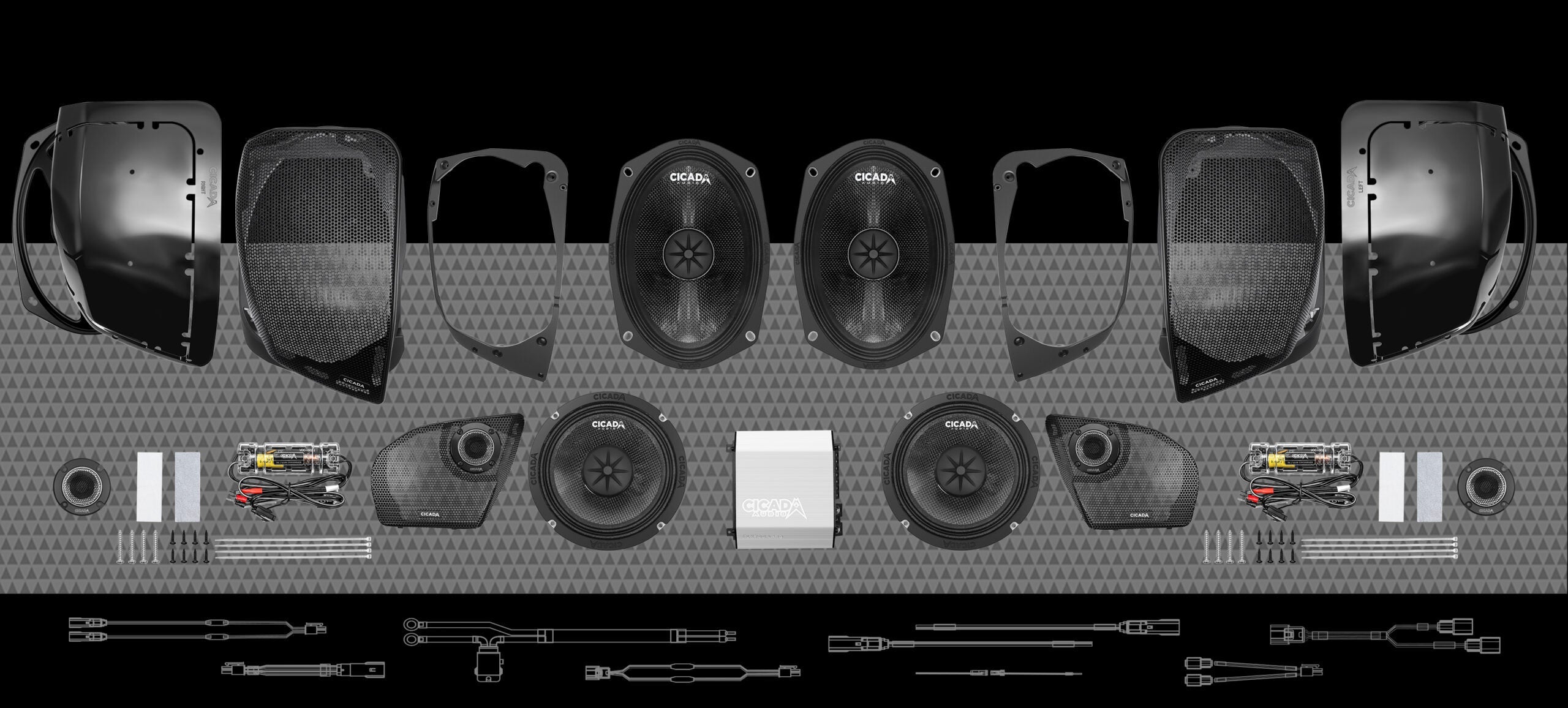 Cicada Audio 24FLXPCM-4X4RG Level 4 PRO 2024+ Road Glide component front-stage system
