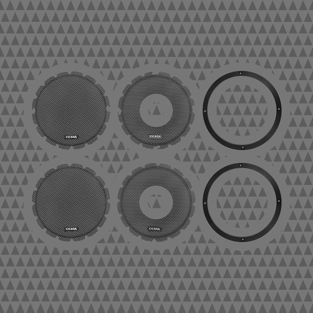 Cicada Audio CBG8L 8-inch lip-style billet speaker grilles