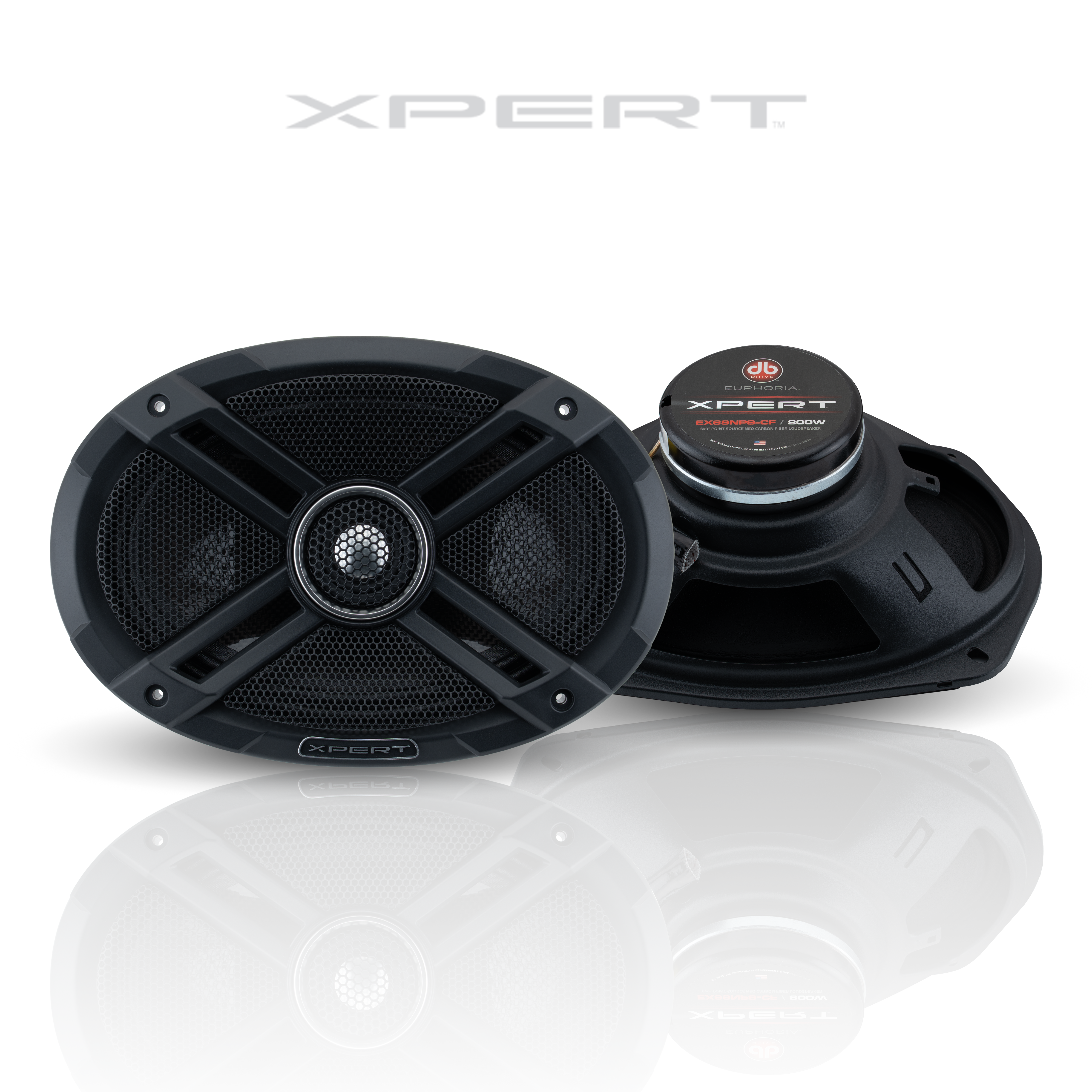 DB Drive XPERT EX69NPS-CF 6x9 NEO Carbon Fiber Point Source Speaker front view