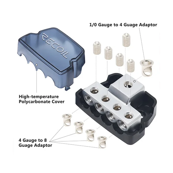 Db14 Recoil 4 Way Power Distribution Block - Sms Car Audio