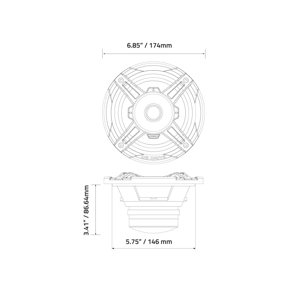 Ex6ncd: 6.5 In. 2-way Neo Loudspeaker W/ Back Mounted