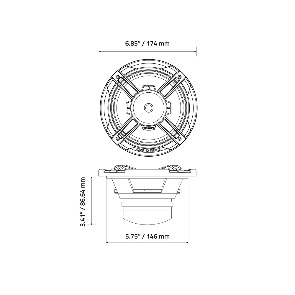 Ex6ncd-cf: 6.5 In. 2-way Neo Carbon Fiber Loudspeaker W/