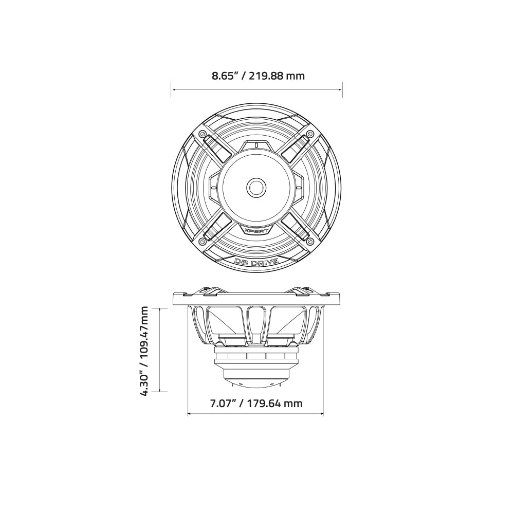 Ex8ncd: 8 In. 2-way Neo Loudspeaker W/back Mounted