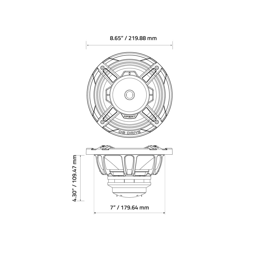 Ex8ncd-cf: 8 In. 2-way Carbon Fiber Loudspeaker W/ Back