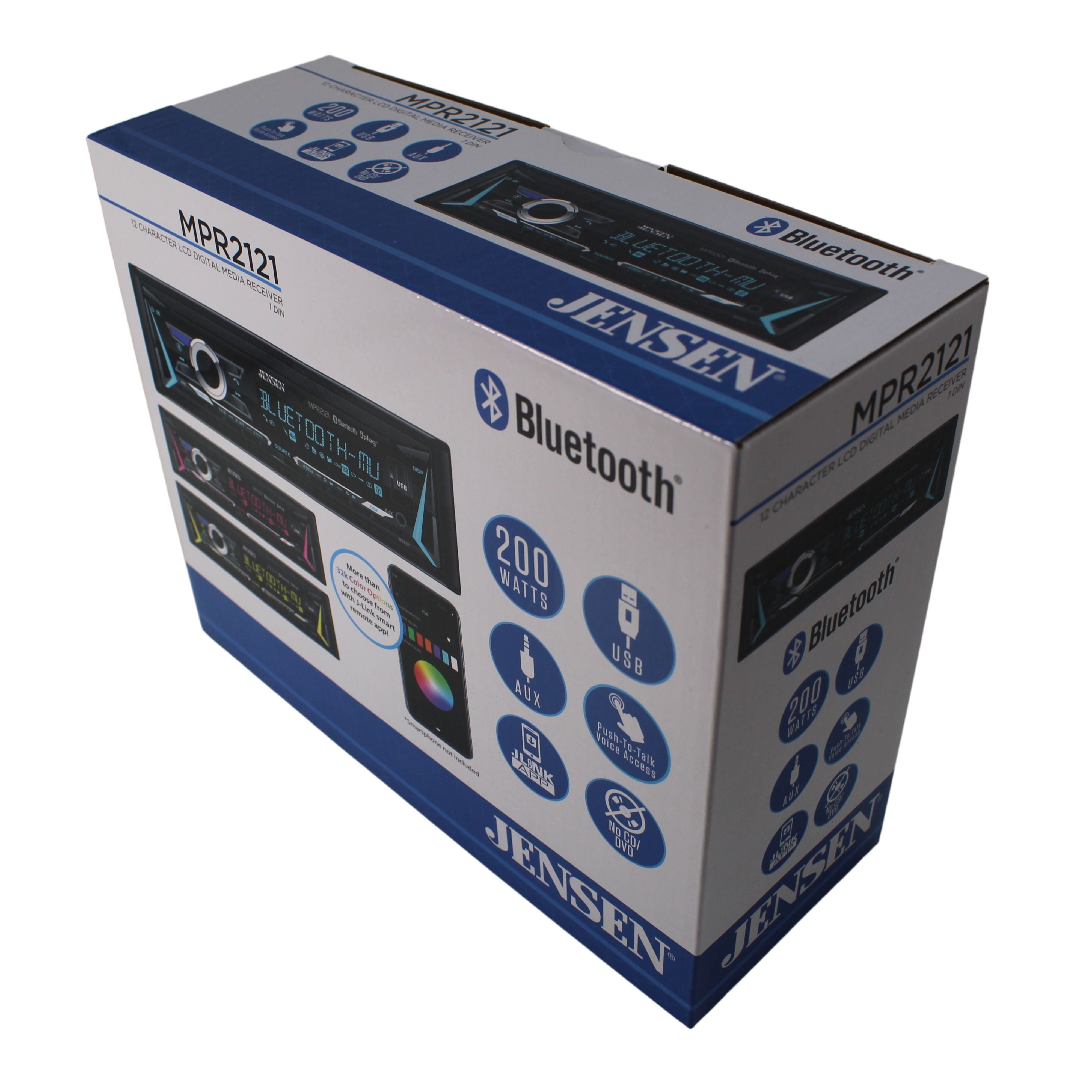Jensen Mechless Receiver with Bluetooth and RGB Custom Colors  MPR2121
