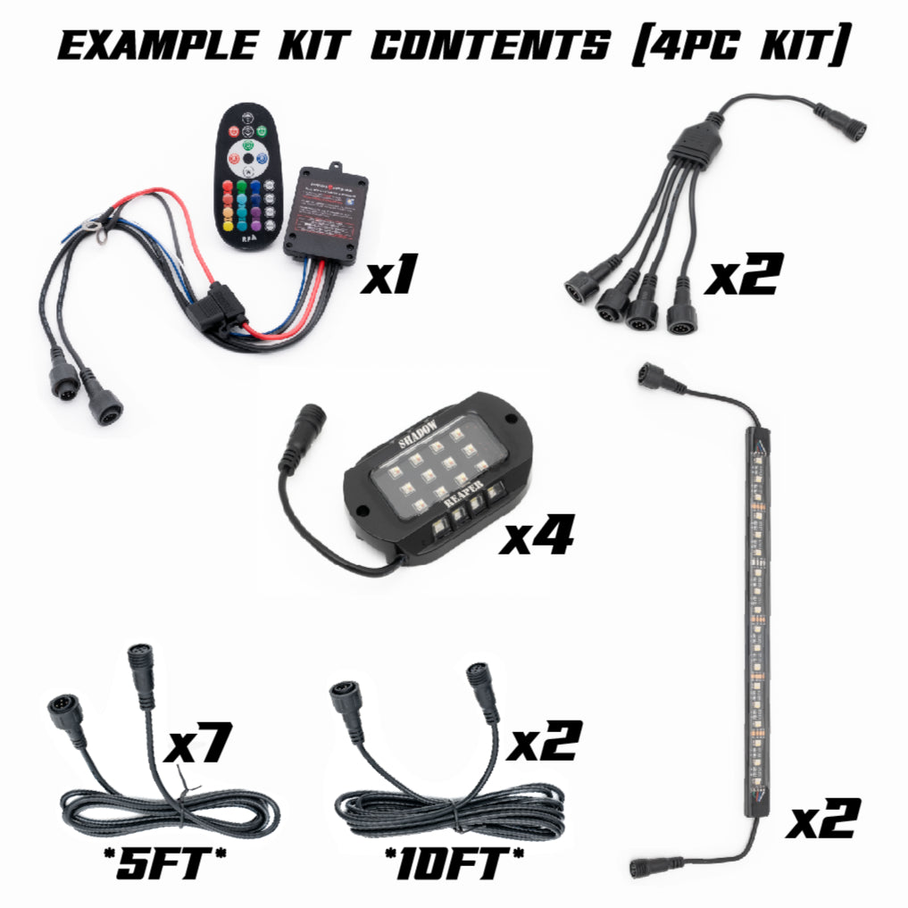 Infinite Offroad Truck Jeep RGB+W Rock Light Kit manufacturer gallery image