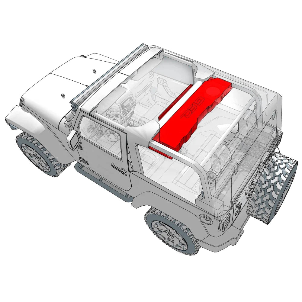 Jeep Jk/jku Overhead Sound Bar System Fits 4 x 8’’ Speakers