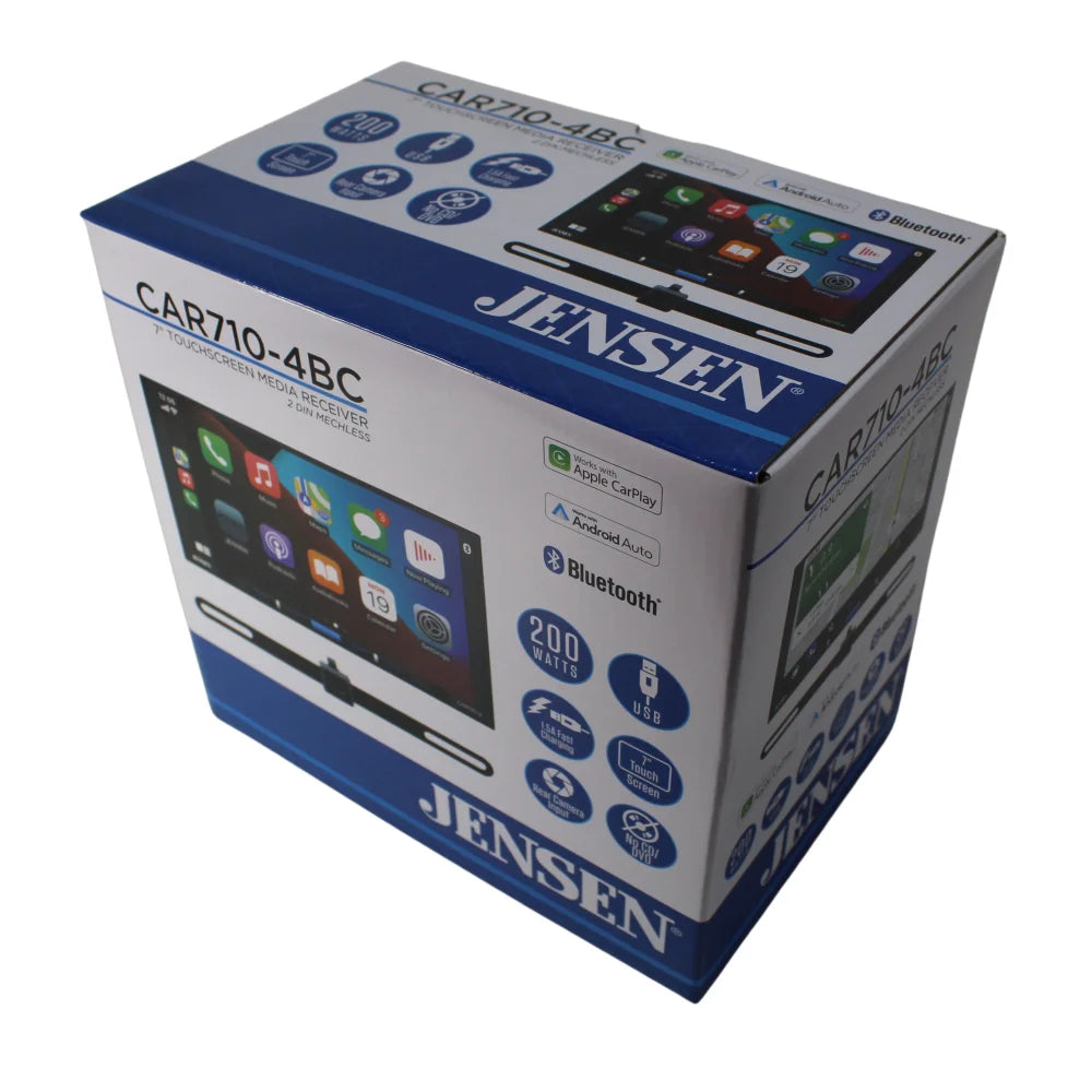 Jensen 7’’ Touchscreen Bluetooth Car Radio with Backup