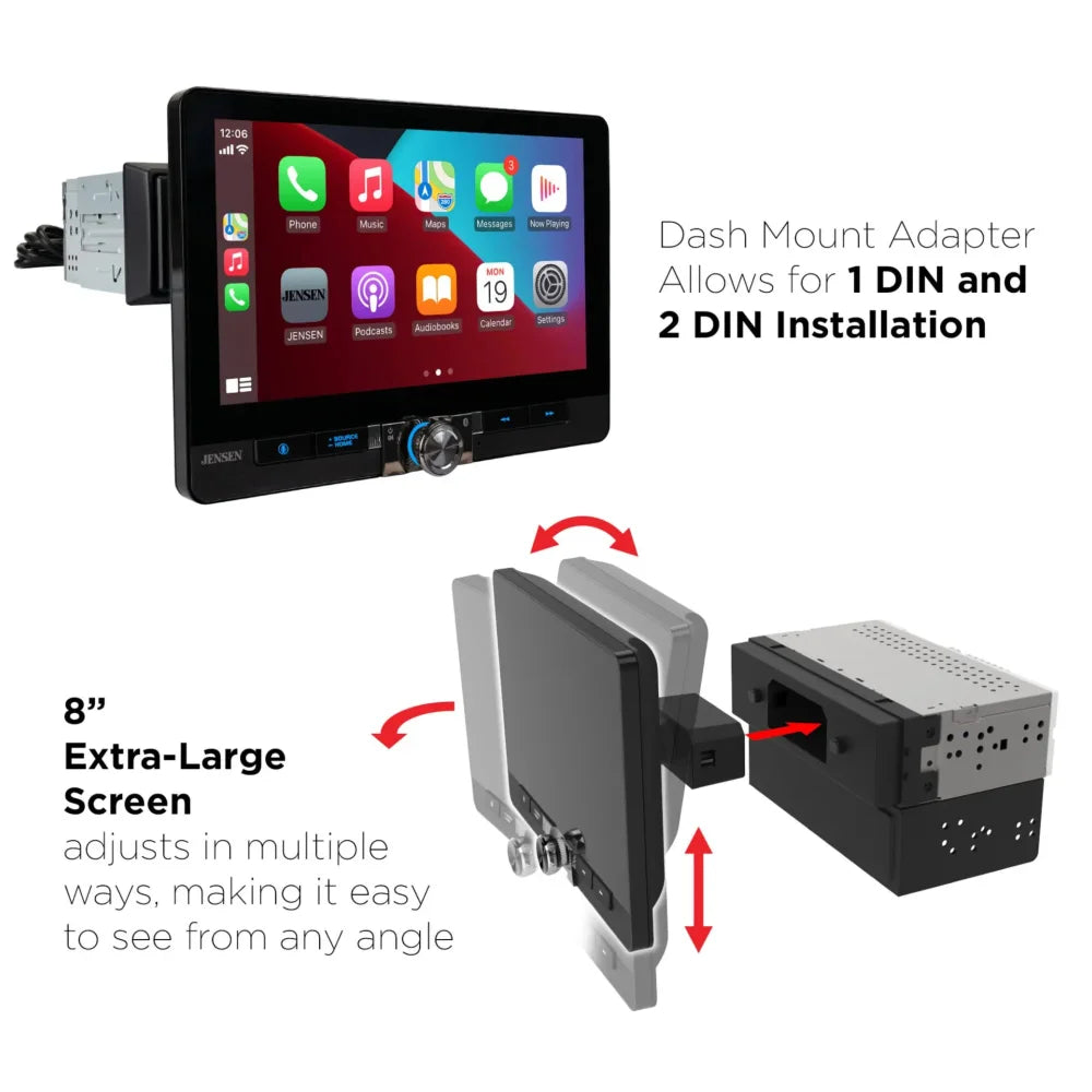 Jensen 8 Touchscreen Receiver W/wireless Android Auto &