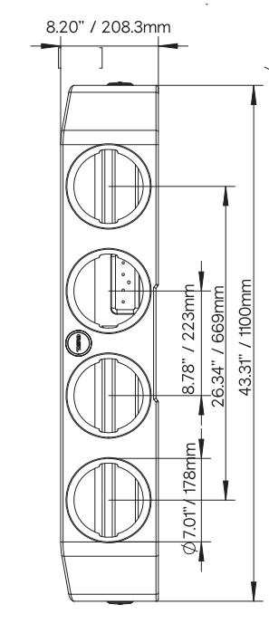 Under Seat Subwoofer Enclosure 4 x 6.5’’ Sealed for Jt