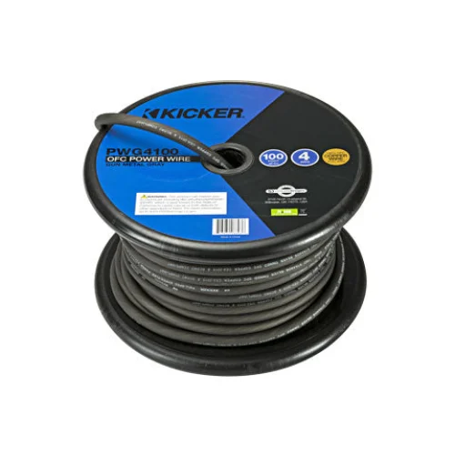 Kicker 4 Awg Power Wire – Gun Metal Grey (sold by the Foot)