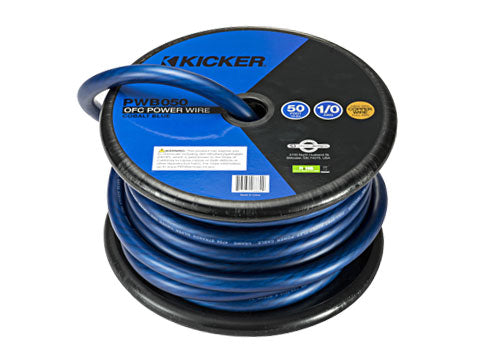 Kicker 46PWB050 Blue 1/0 AWG Hyper-Flex OFC power wire 50 ft
