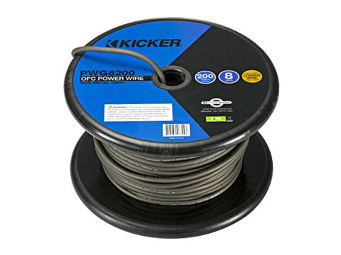 Kicker 46PWG8200 Gray 8 AWG Hyper-Flex OFC power wire 200 ft