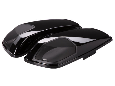 KICKER 46HDBLVB Vivid Black Harley-Davidson complete saddlebag lids
