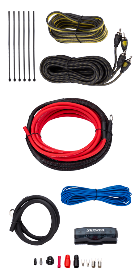 Kicker 47VK8 V-Series 8-AWG Complete Amplifier Wiring Kit
