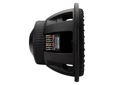 Kicker CompQ 15-inch subwoofer rear three-quarter view
