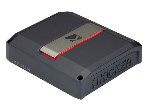 Kicker LX500.4 4-Channel Amplifier left view