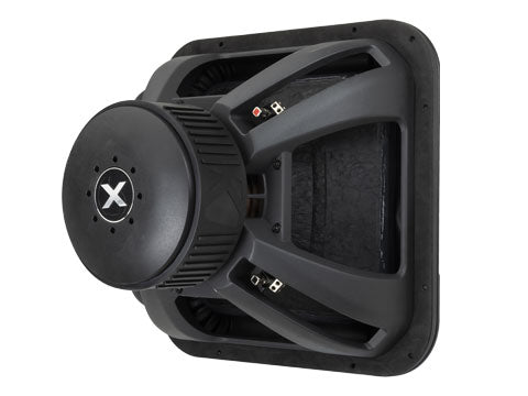 Kicker SoloX L7X 18-inch subwoofer rear three-quarter view