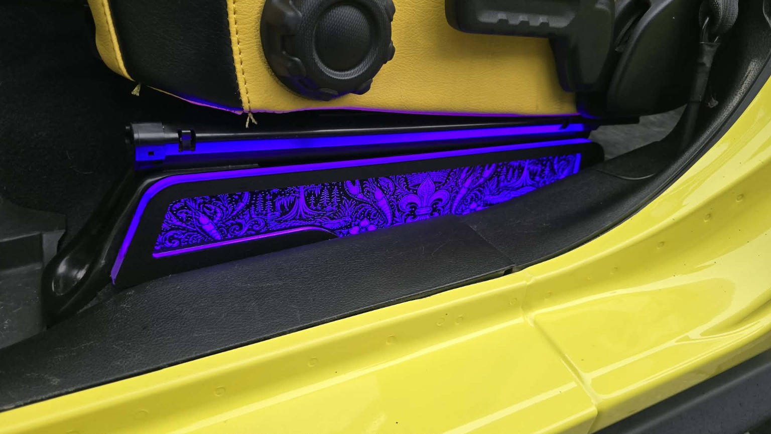 Lit FX illuminated Jeep JL JT front seat side cover close-up