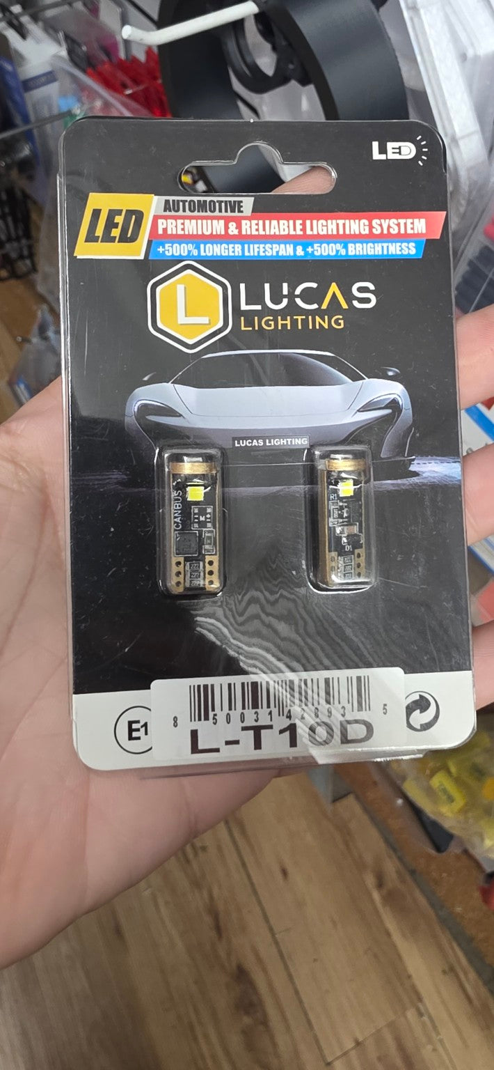 Lucas Lighting L-T10D T10 194 CANBUS LED bulb pair