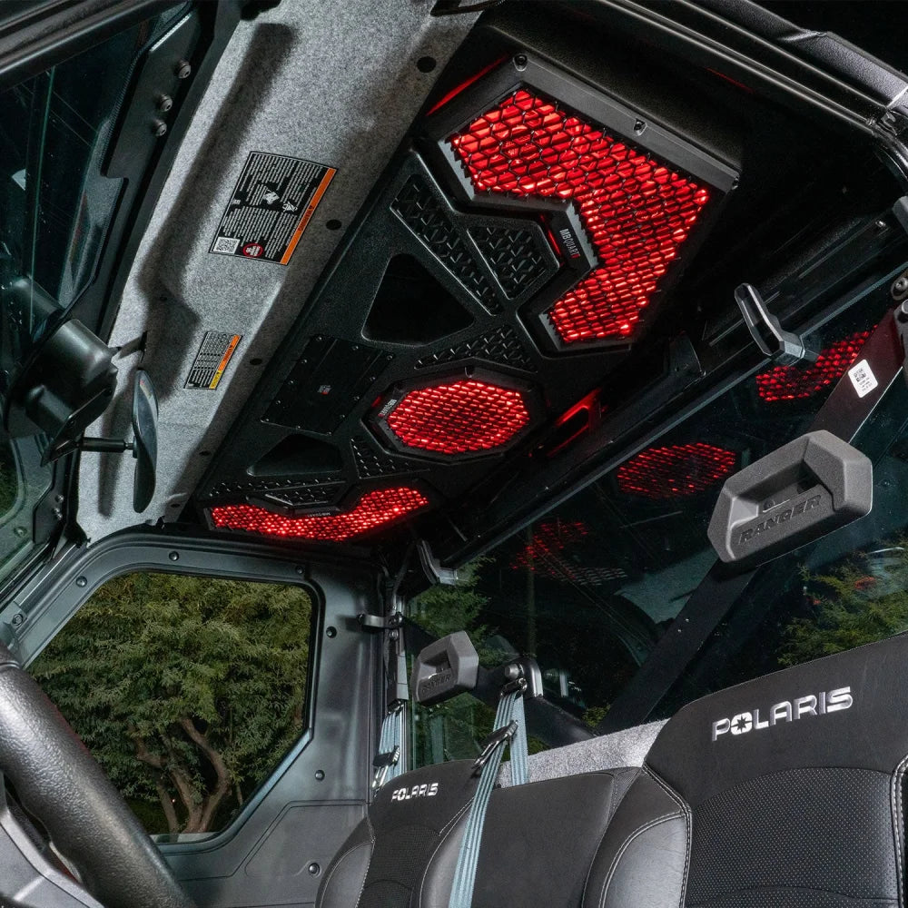 Mbqrg2-s7r 500 Watt 7 Speaker Polaris Ranger Audio Roof