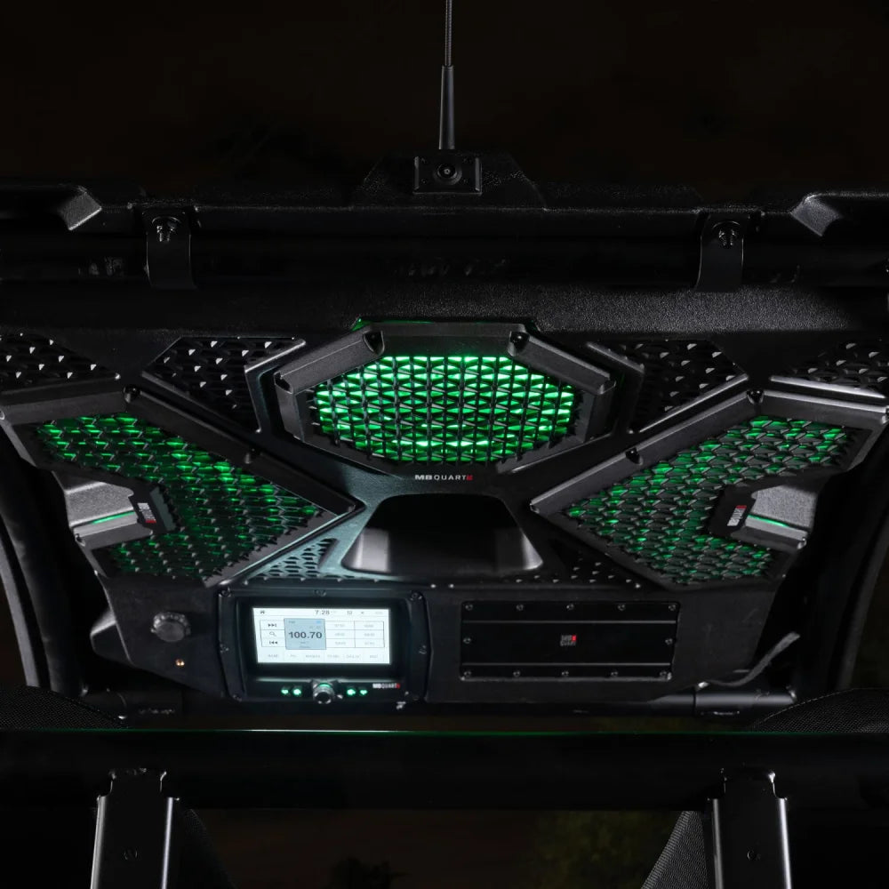 Mbqrt2-s7r 500 Watt 7 Speaker Polaris Rzr Trail Audio Roof