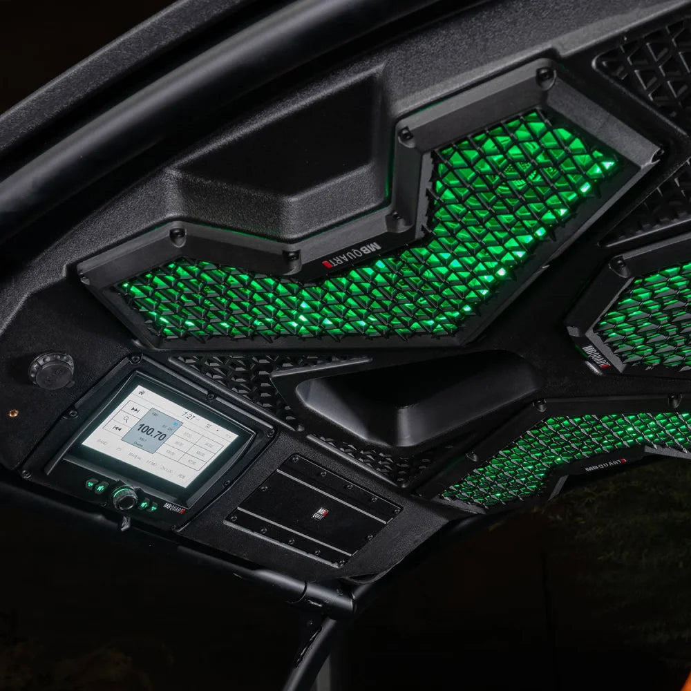 Mbqrt2-s7r 500 Watt 7 Speaker Polaris Rzr Trail Audio Roof