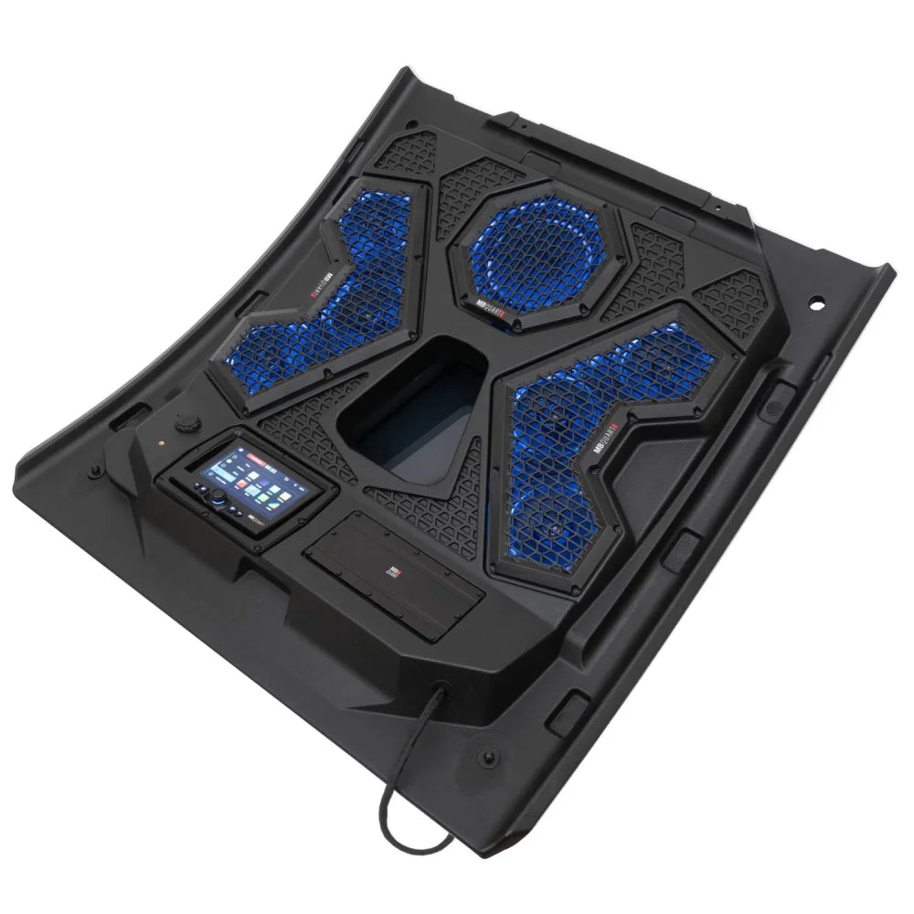 Mbqrt2-s7r 500 Watt 7 Speaker Polaris Rzr Trail Audio Roof