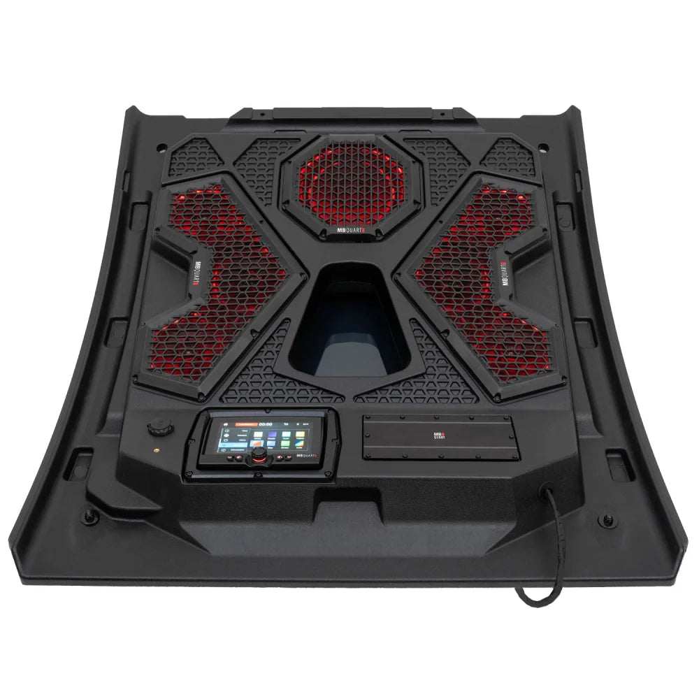 Mbqrt2-s7r 500 Watt 7 Speaker Polaris Rzr Trail Audio Roof
