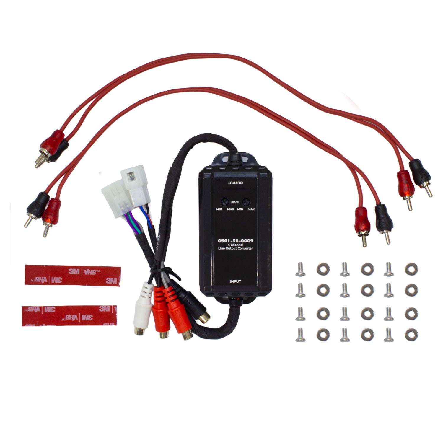 MBQJ-AMP-ACC-1 Jeep® Wrangler (JL) / Gladiator (JT) Line Output Converter Kit for adding amplifiers to power a subwoofer and/or soundbar