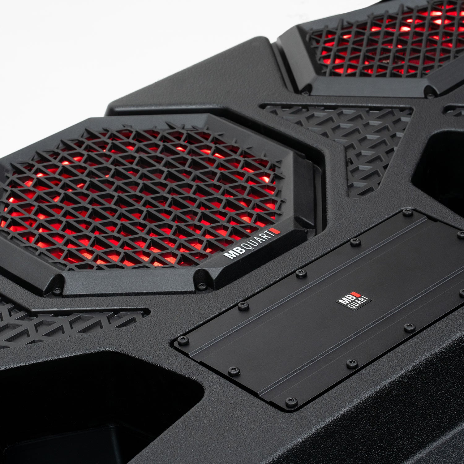 MBQRG2-S7R 500 Watt 7 Speaker Polaris RANGER Audio Roof with 7 Inch LED Source Unit and 45 Inch Light Bar