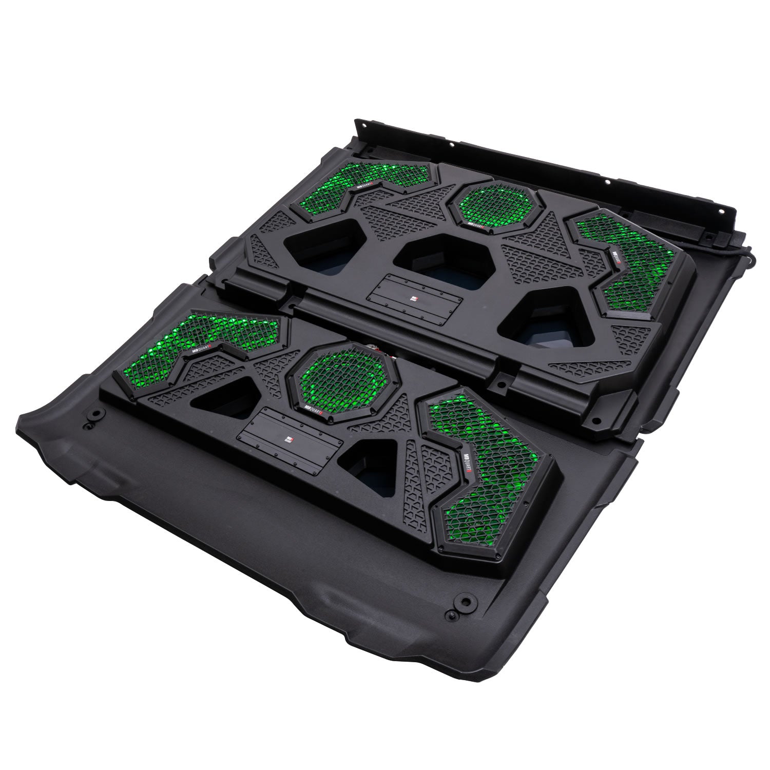 MBQRG4-S14R 1000 Watt 14 Speaker Polaris RANGER Audio Roof with 7 Inch LED Source Unit and 45 Inch Light Bar