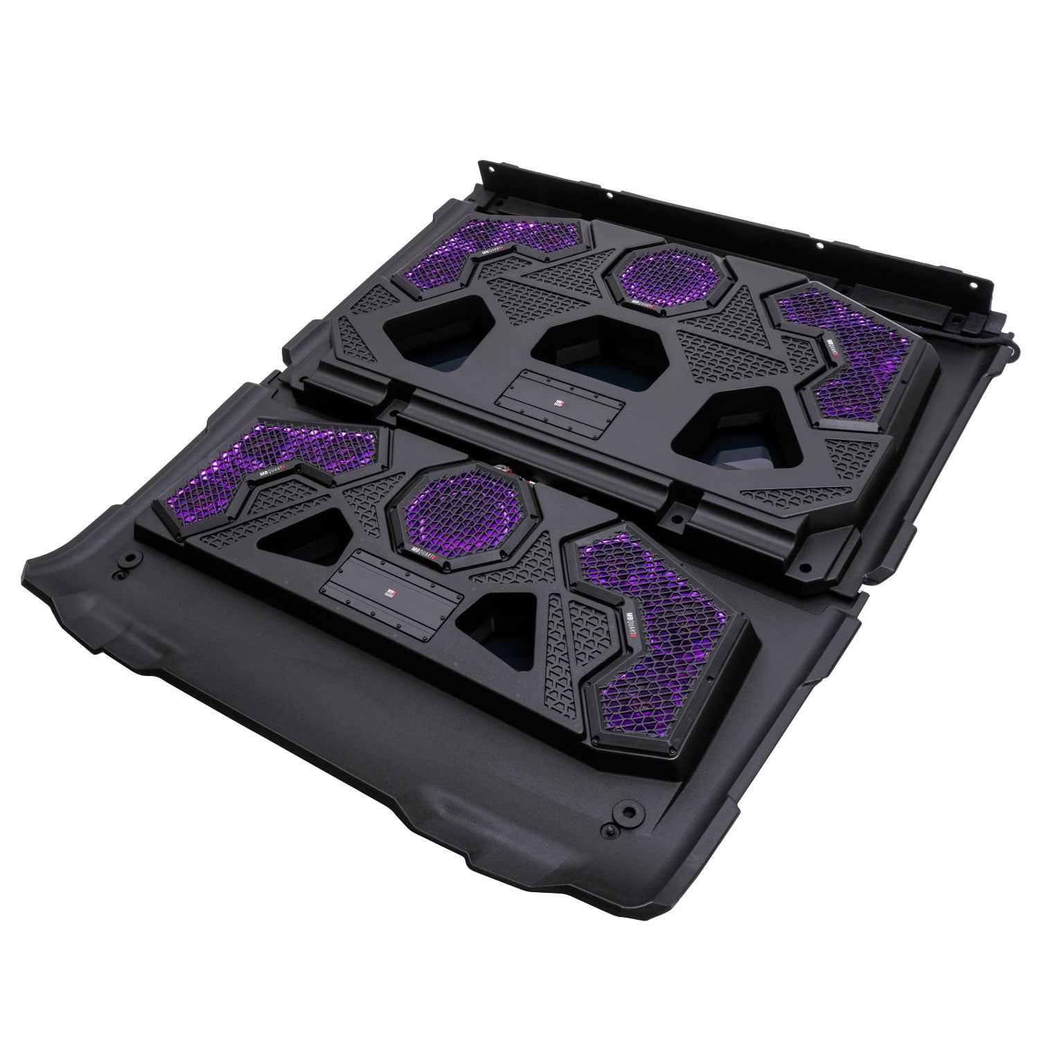 MBQRG4-S14R 1000 Watt 14 Speaker Polaris RANGER Audio Roof with 7 Inch LED Source Unit and 45 Inch Light Bar