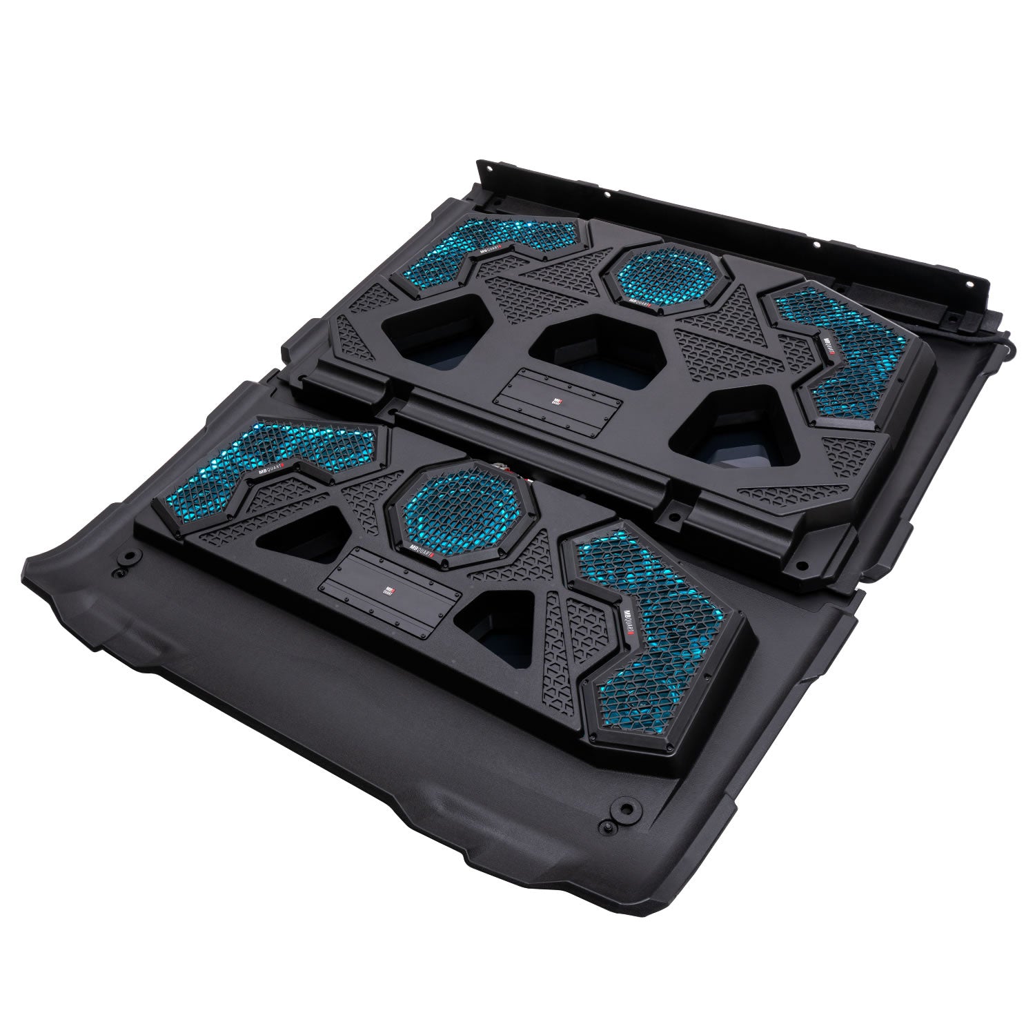 MBQRG4-S14R 1000 Watt 14 Speaker Polaris RANGER Audio Roof with 7 Inch LED Source Unit and 45 Inch Light Bar