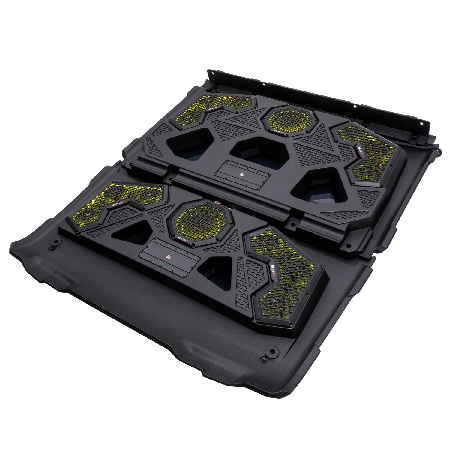 MBQRG4-S14R 1000 Watt 14 Speaker Polaris RANGER Audio Roof with 7 Inch LED Source Unit and 45 Inch Light Bar