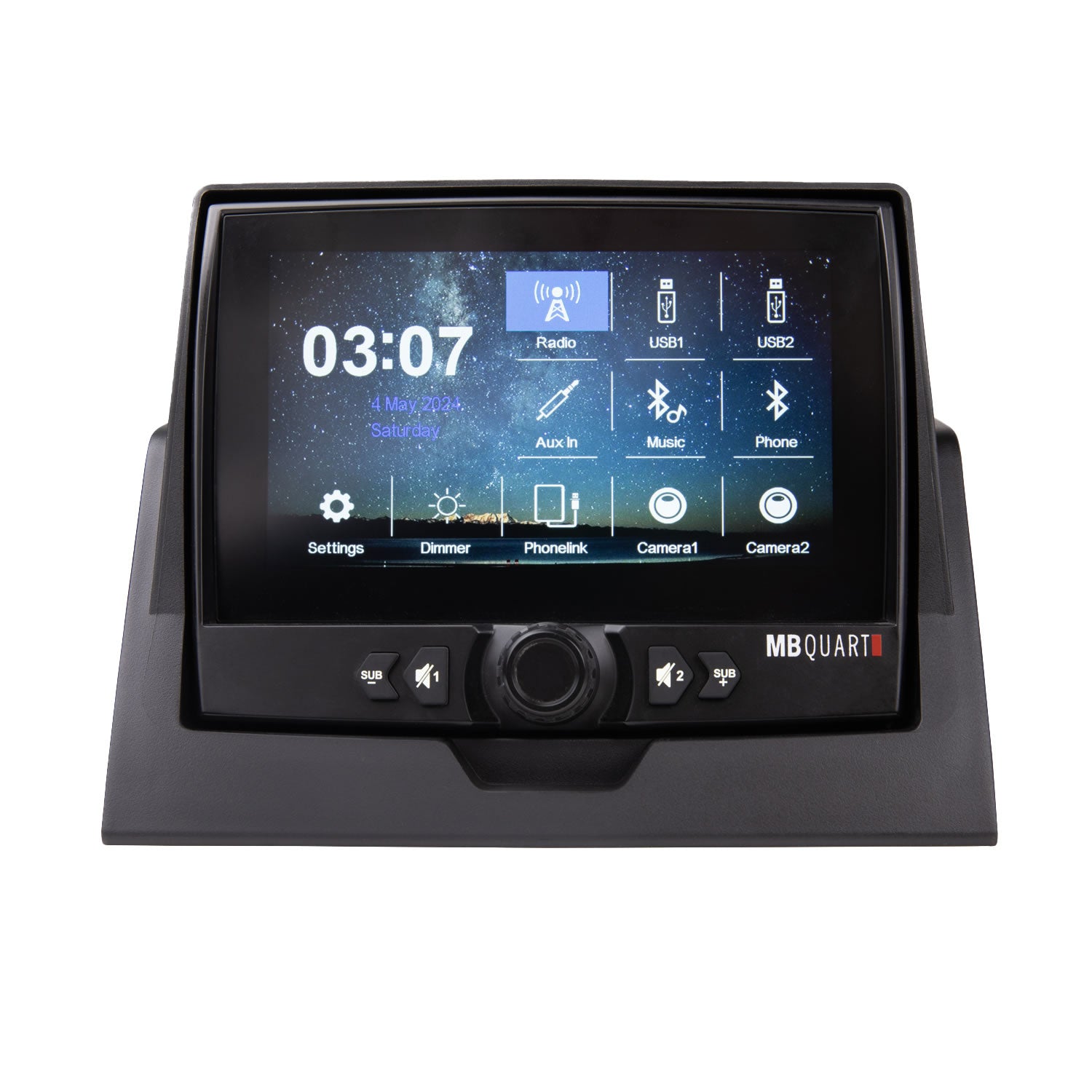 MBQRG4-S14R 1000 Watt 14 Speaker Polaris RANGER Audio Roof with 7 Inch LED Source Unit and 45 Inch Light Bar