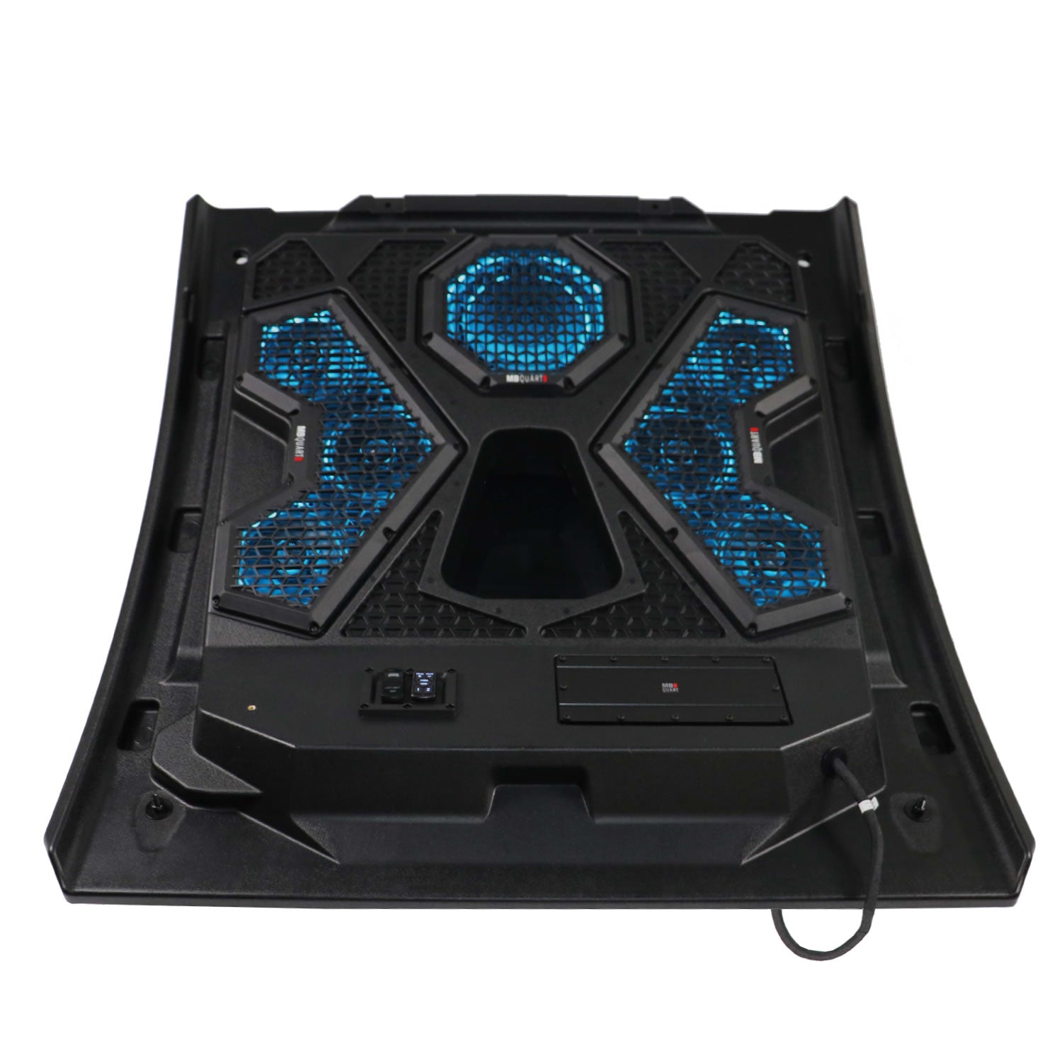 MBQRT2-S7RRC 500 Watt 7 Speaker Polaris RZR Trail Audio Roof designed for RIDE COMMAND™ and with 32 Inch Light Bar