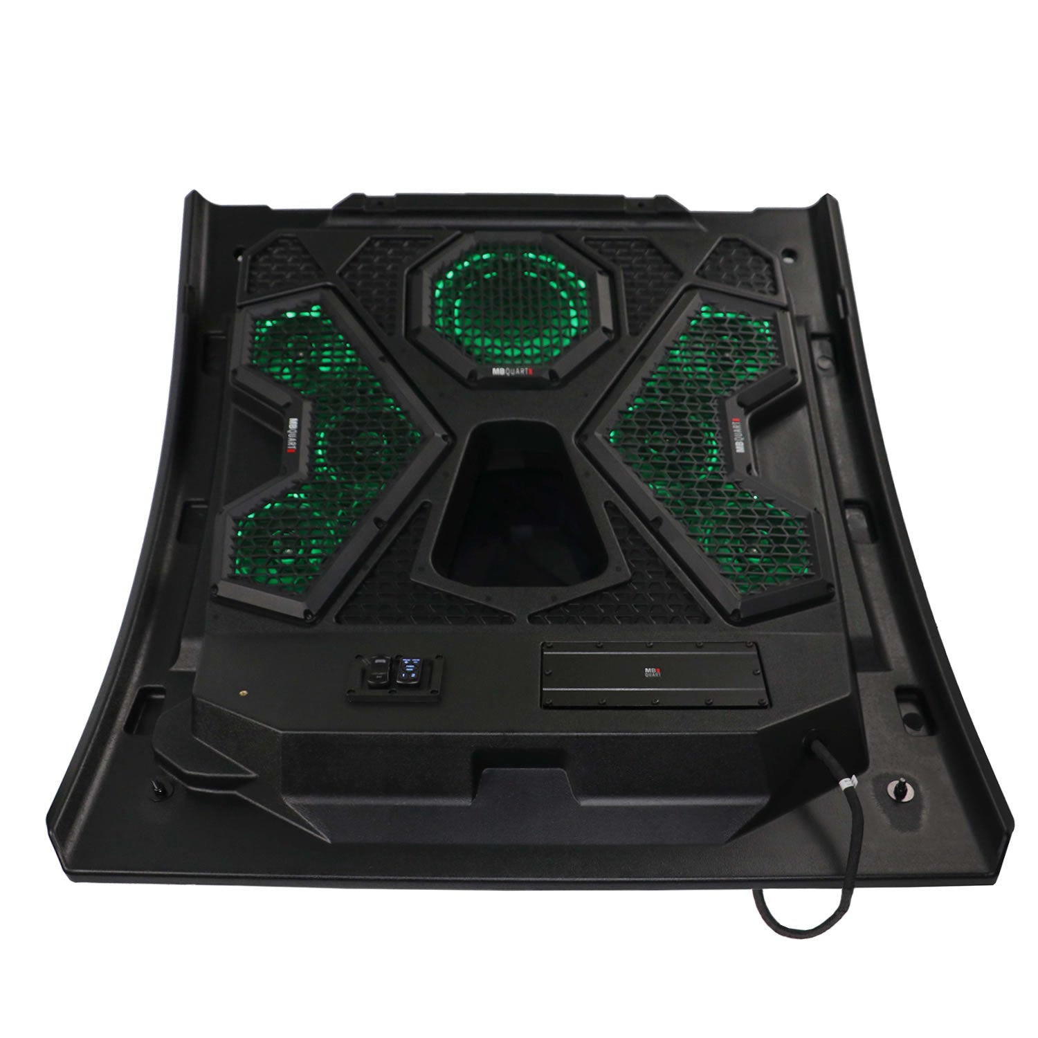 MBQRT2-S7RRC 500 Watt 7 Speaker Polaris RZR Trail Audio Roof designed for RIDE COMMAND™ and with 32 Inch Light Bar