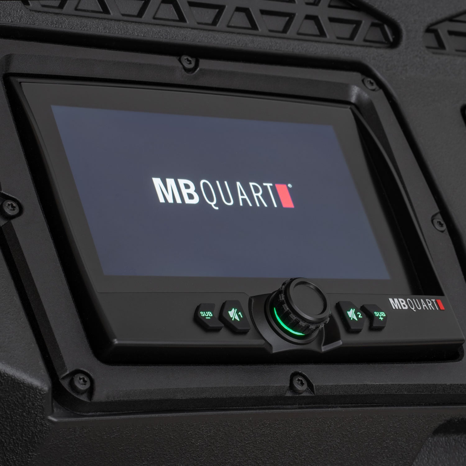 MBQRT2-S7R 500 Watt 7 Speaker Polaris RZR Trail Audio Roof with 7 Inch LED Source Unit and 32 Inch Light Bar