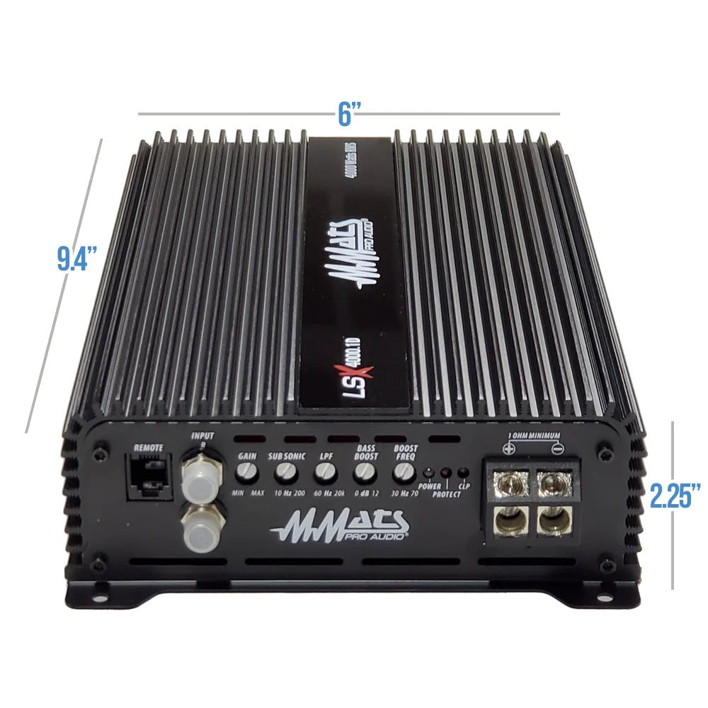 Mmats Lsx 4000.1 Compact Motorcycle 1 Ohm Stable 1 Channel