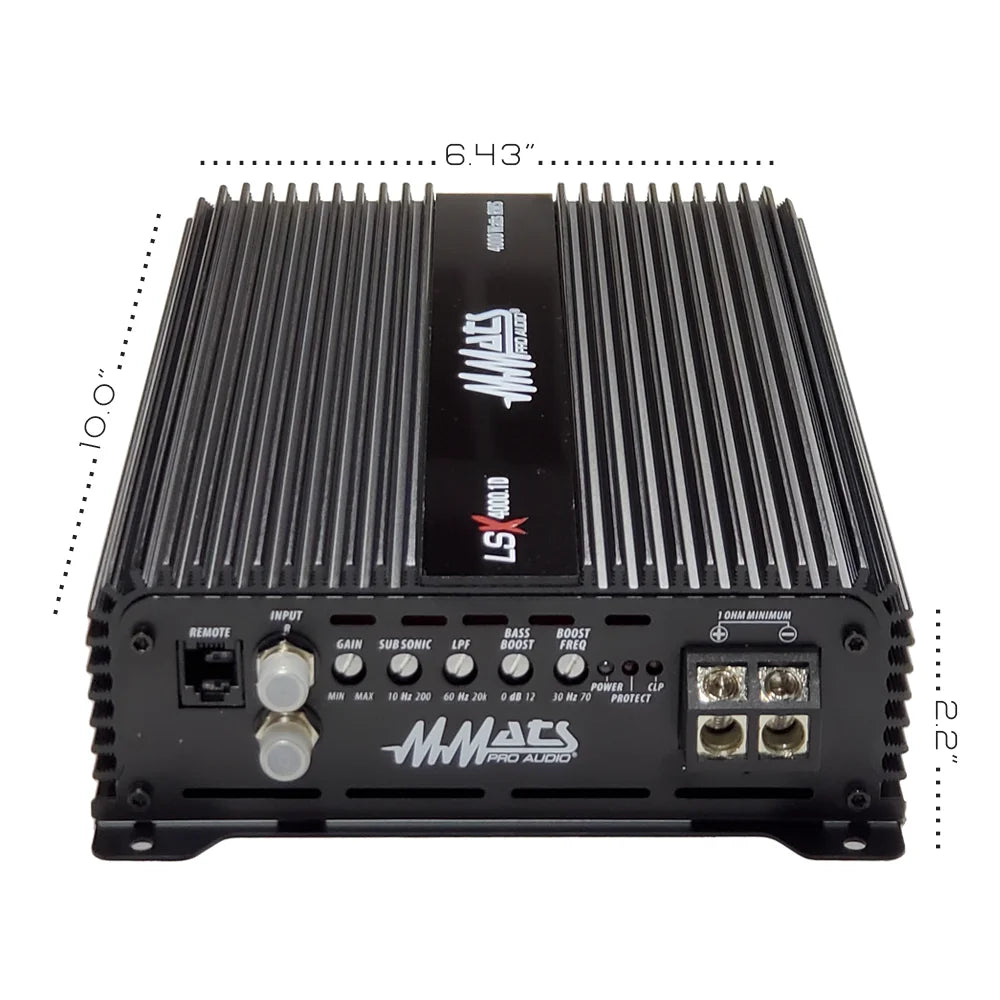 Mmats Lsx 4000.1 Compact Motorcycle 2 Ohm Stable 1 Channel